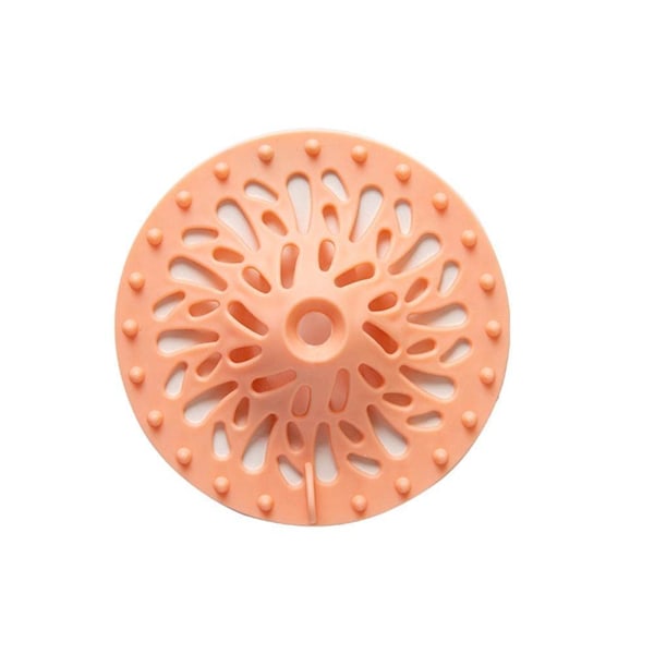 Holdbar hårprop Bruseafløbsdæksler til badeværelse til badeværelse, badekar, lette at installere og rengøre afløbsbeskyttere til hjemmet （Orange 2 pakke）