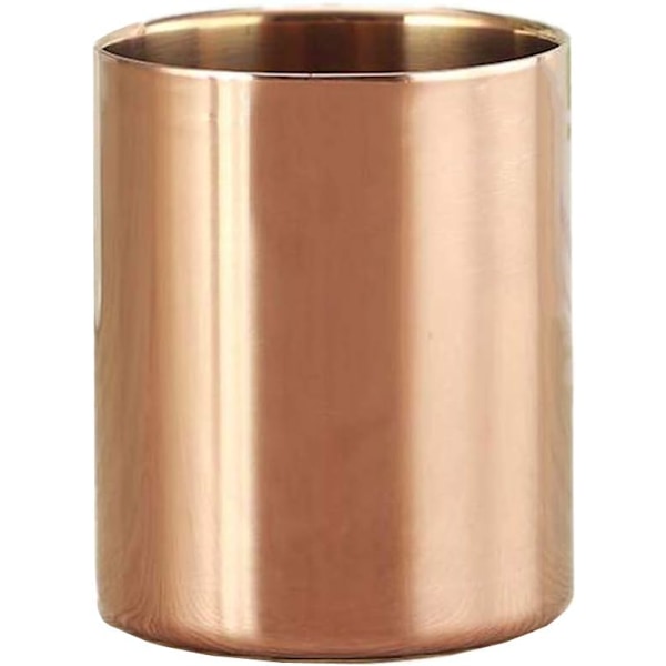 Roséguldfärgad pennställ i rostfritt stål, mugg för skrivbordsorganisering, multifunktionell mini-blomvas Gold