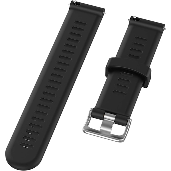 20mm Silikonutskiftingsrem for Garmin Forerunner 245 Music, Vivoactive 3 for Menn og Kvinner (Svart) black