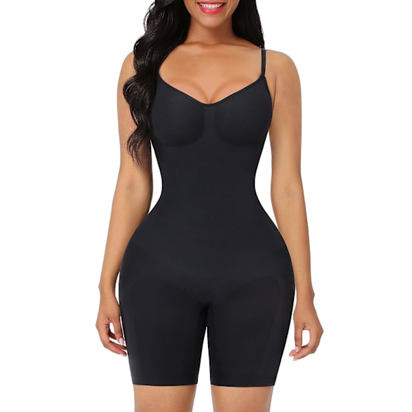 Bekväm Helkroppsdräkt för Kvinnor Butt Lifter Sömlös Shapewear för Kvinnor Tummy Control Lår Slimmer S/M