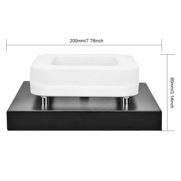 12 W led-kattovalo, helppo asentaa moderni kirkas musta neliö pinta-asennuslamppu kylpyhuoneen ruokasaliin