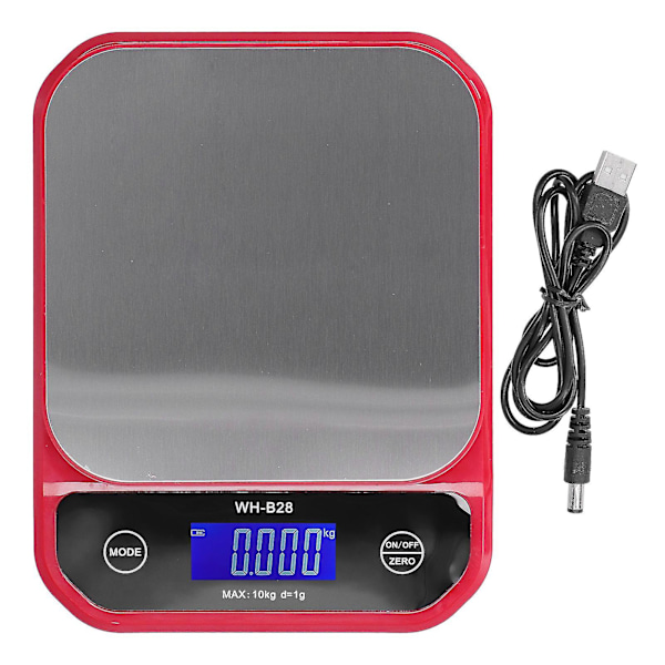 Wh-b28 10kg/1g LCD Köksvåg Elektronisk Digital Våg Mätning Hemmabruk
