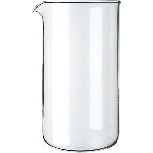 Erstatningsstempelglas 8 kopper, gennemsigtig, 1 liter - diameter 10 cm,