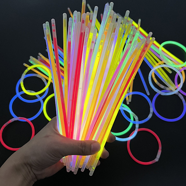 100-pack lysande armband, flerfärgade