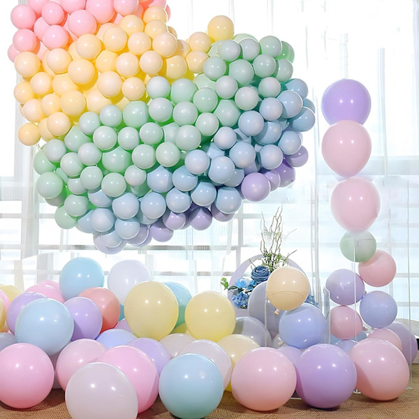 10 tommer til fødselsdagsfest dekoration baby shower forsyninger bryllup ceremoni ballon bue ballon tårn (Macaron ballon 200 pakker)