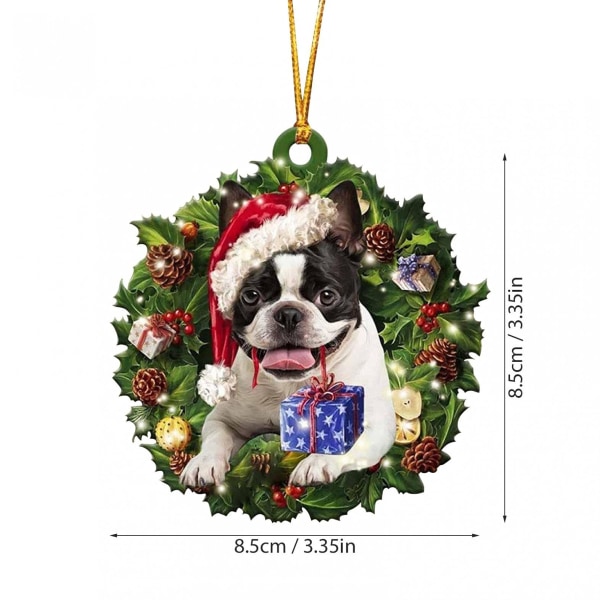 Julepynt Juletræ vedhæng Personlig familie træ Super søde hunde ophæng Gaver til børn (2 pakke Style 1)