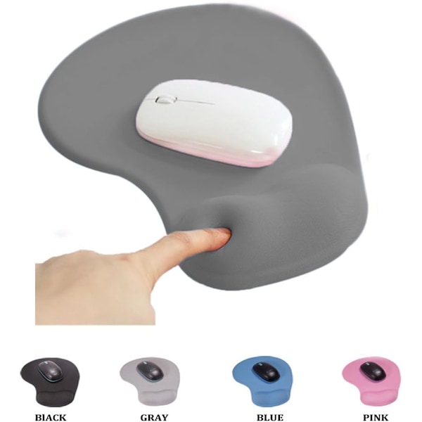 Gel Musmatta, Musmatta med Handledsstöd, med Praktiskt Gel Handledsstöd, Halkfri Gummibas, Ergonomisk
