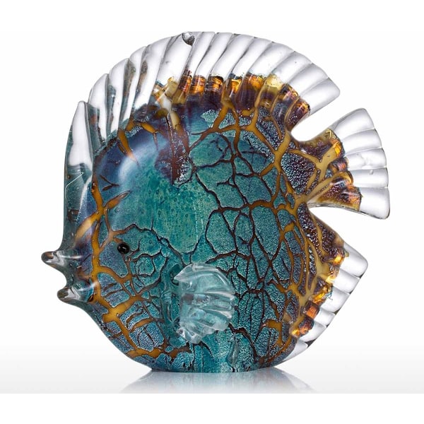 Glas fiskeskulptur ornamenter til boligindretning og moderne kontorer Type 1