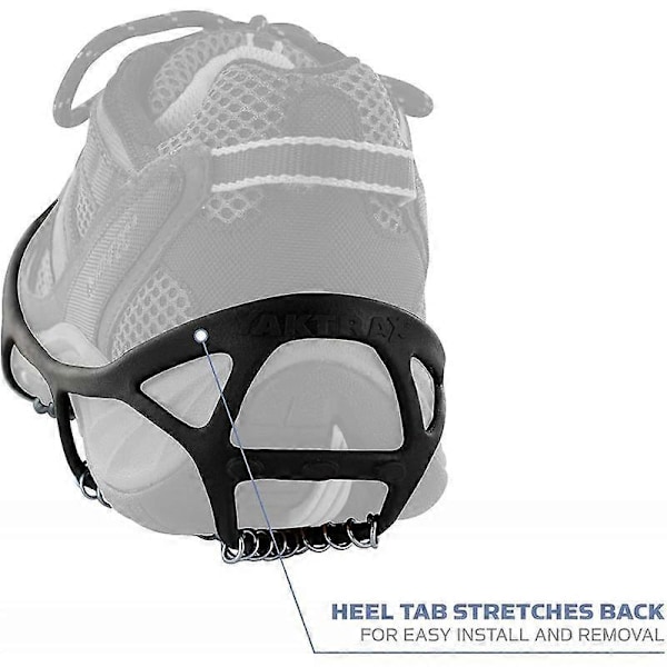 Kæde-antiskid sko-overtræk, TPE-broder, udendørs bjergbestigning udstyr, bærbare og lette sne sko antiskid kæder, (EU 41-46) Size 41-46