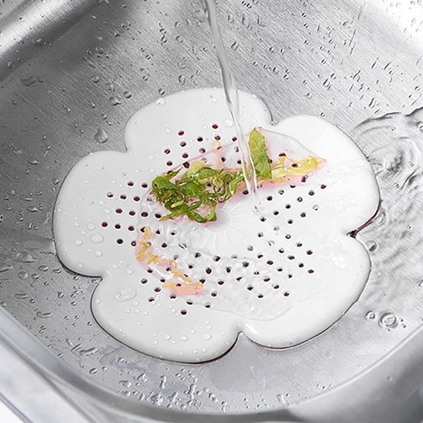 3-pak bruseafløb, blomsterformet silikoneafløbsdæksel med 5 sugekopper, skridsikker vaskprop til badeværelse, køkken (hvid, blå, grøn)
