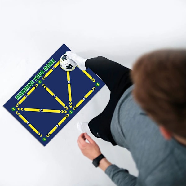 Fodbold Træningsmåtte, Fodbold Dørmatte 60x90cm, Fodbold Dørmatte Kerne, Træningsmåtte, Fodbold Træningsmåtte