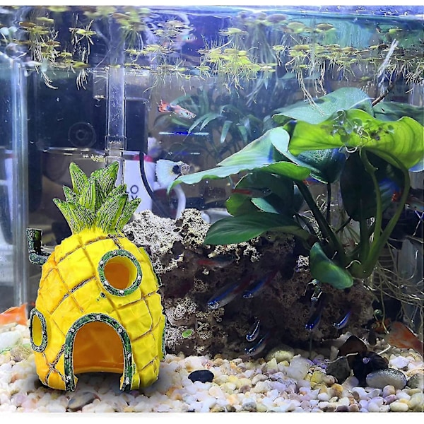 Akvarium Dekoration, Akvarium Ananas Hus, Fiskekum Dekoration, Undervands Landskabs Dekoration