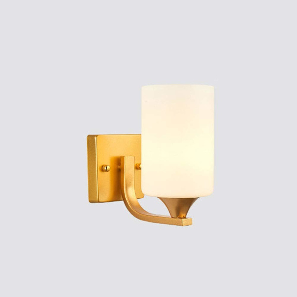 Hvid Glas Metal Væglampe, Moderne Væglampe Geometriske Væglamper til Stue Soveværelse Seng Side Korridor E27 Væg Wash Lamper