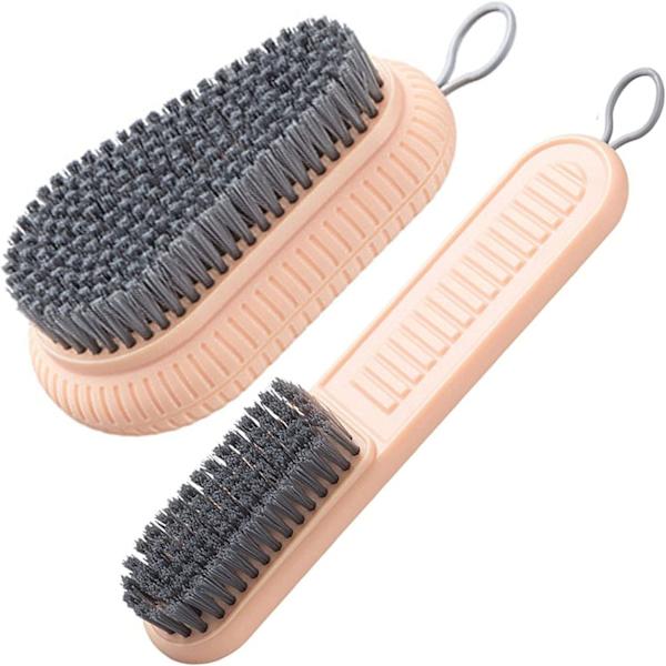 Mjuk borste borste tvätt borste kläder underkläder skor skrubb borste, lätt att greppa hushållsrengöring borstar verktyg (rosa) pink