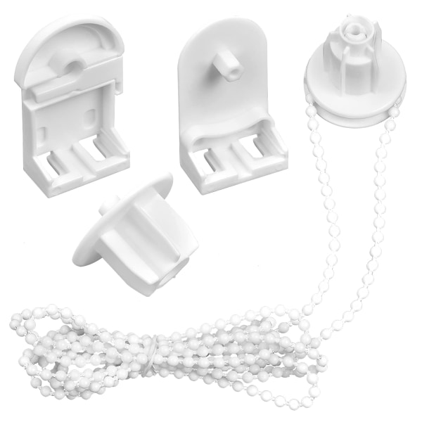 25 mm koblingsblindkæde, justerbar perlerullegardin, sideskivekædesæt, klemmebeslag til dobbelte rullegardiner, vinduesrullegardinkæde