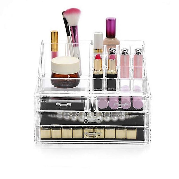 Makeup Organizer Kosmetik Opbevarings Skuffe Akryl Transparent