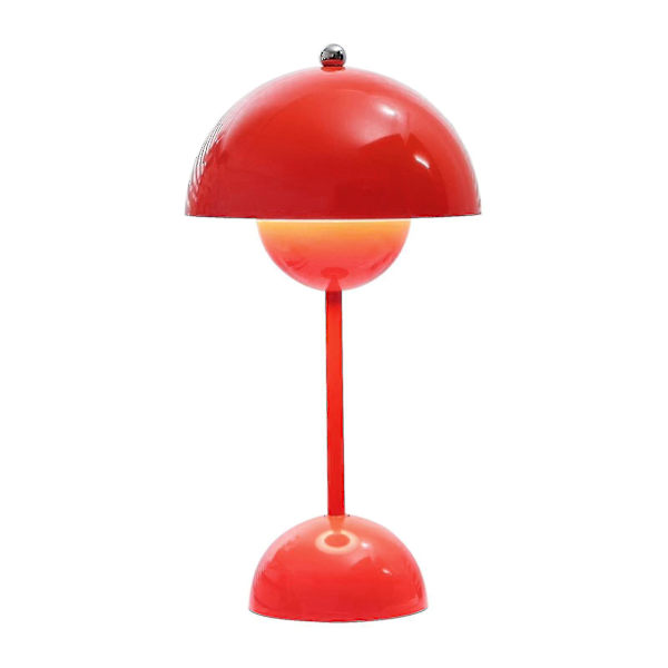 Bordlampe Nordisk Dansk Blomsterknopp Bordlampe, Dekorativ stemningsbelysning, Blomsterknopp lampe natlys (Genopladelig, Rød) Red