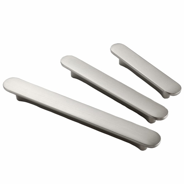 Sett med 2 Kjøkkenskuff Håndtak Dørhåndtak Moderne Sink Legering Børstet Sølv Hardware for Skap Baderom Kommode (Hullsenter 5'' 128mm)