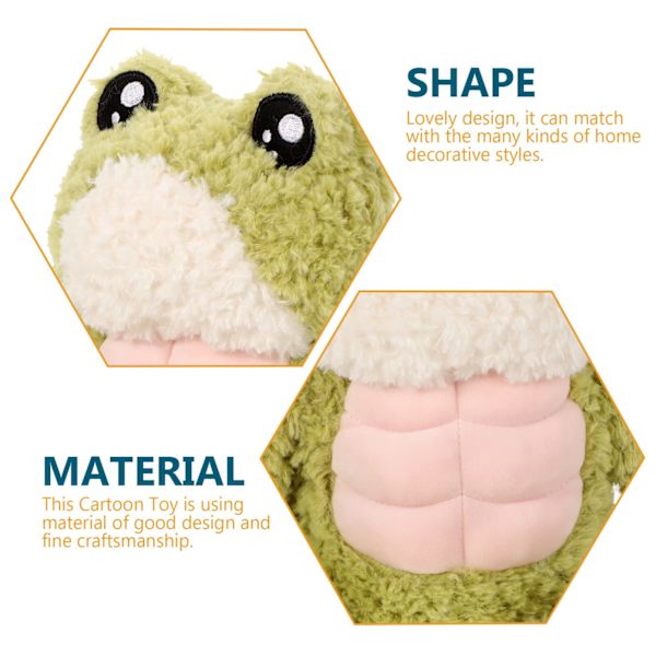 Super Blød Frø Plys Fyldt Dyr Plys Muskel Frø Plys Legetøj Kawaii Frø Plys Legetøj til Børn