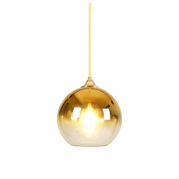 Pallomainen Gradienttivärinen Lasiriipusvalaisin Moderni Lasivalaisin Kattokruunu Riippuvalaisin (Kulta, 20cm)