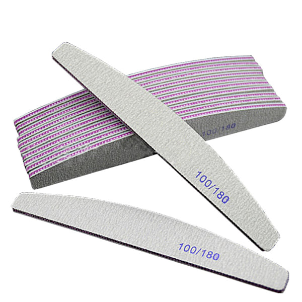 Nail Polishing Strips，professional Nail File, 16pcs Double Sided Nail File - 100/180 Grit Washable File For Nails, Salon