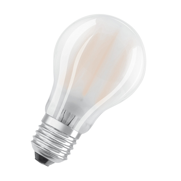 LED-lampa, klassisk form med skruvsockel: ersättning E27 4W, frostad, 2700 K, 2-pack