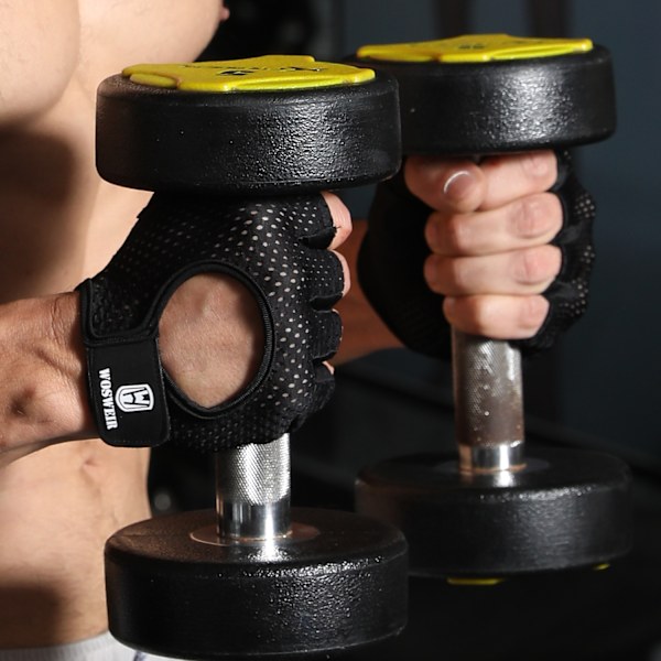 Kuntosalikäsineet, liukumattomat painonnostokäsineet miehille ja naisille, treenikäsineet crossfit-, voimanosto-, kehonrakennus- ja pyöräilyyn