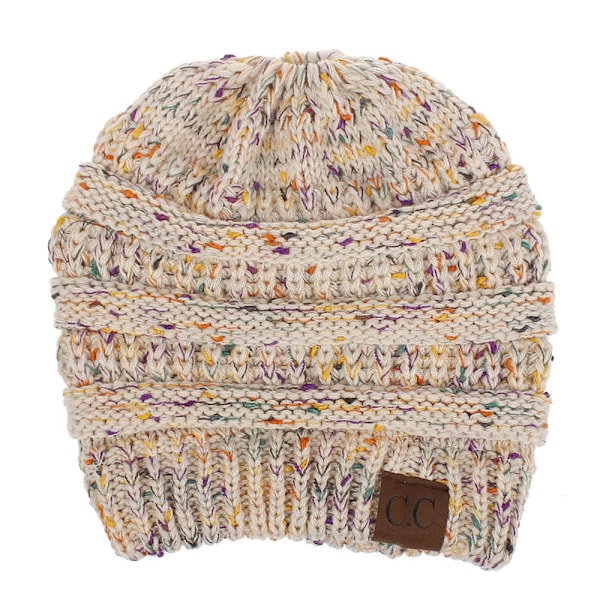 Huer til kvinder med satinfor, Slouchy med silkefor, Varm strikket hue med manchet til vinter