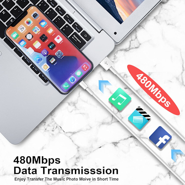 iPhone-laturijohto Lightning-kaapeli 1m 2 kpl iPhone-kaapeli iPhone 13 13 Pro 12 Pro 11 SE Max XS XR X, iPad Mini Air, iPod, AirPod
