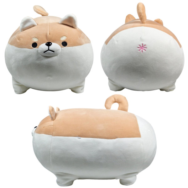 Stuffed Animal Shiba Inu Plussj Kosedyr Kawaii Plushies Chubby Pute Hjem Søt Myk Squishy Corgi Hund Pute Leke Gaver til Jenter Gutter Barn
