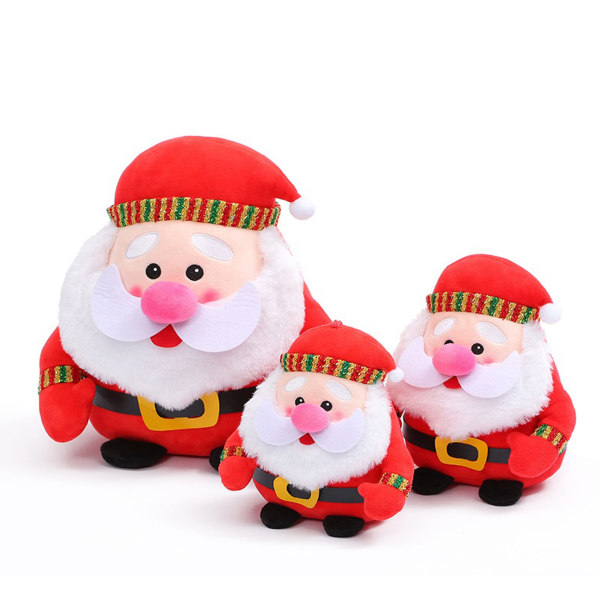 Julemand plysdukke, julefyldt Claus-legetøj, juleskrivebordsudsmykning Festival Fødselsdagsgave til familieven (rød, 42 cm)