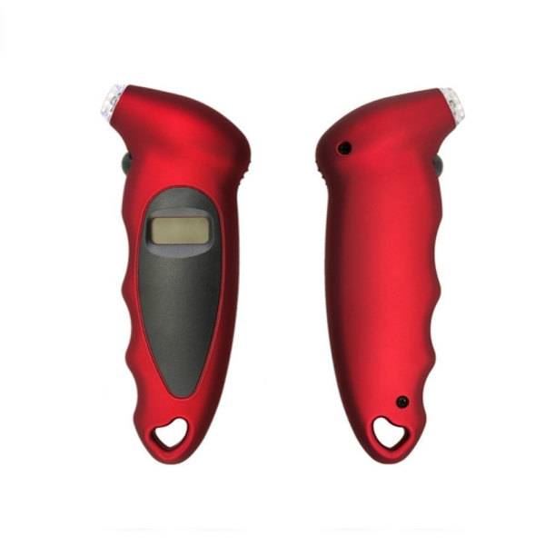 Digitaalinen rengaspainemittari 150 PSI 4 asetuksella autoille, kuorma-autoille ja polkupyörille, taustavalaistu LCD ja liukuestokahvat (Punainen) Red