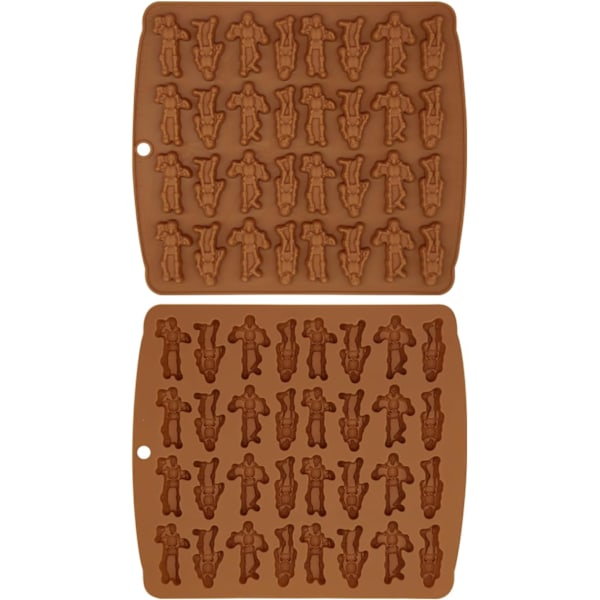 Halloween Silicone Mold, 30-Cavity Halloween Chocolate Mold Candy Mould  Shape Baking Molds for Chocolate Candy(Brown)