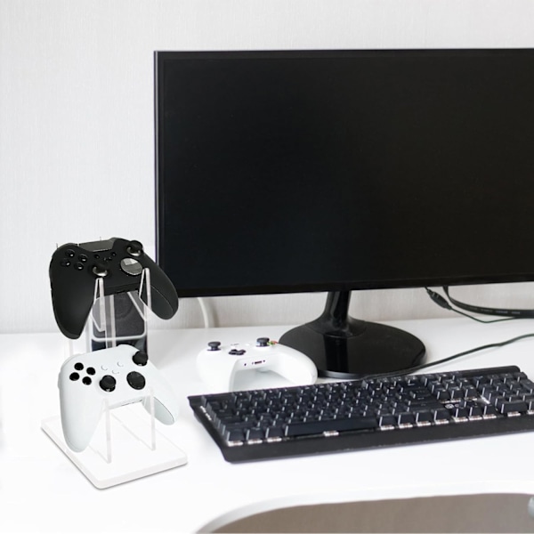 Genomskinligt Akrylställ för Spelkontroller, Dubbellagersställ för Spelkontroller, Universellt Dubbelt Ställ för Gamepad-kontroller