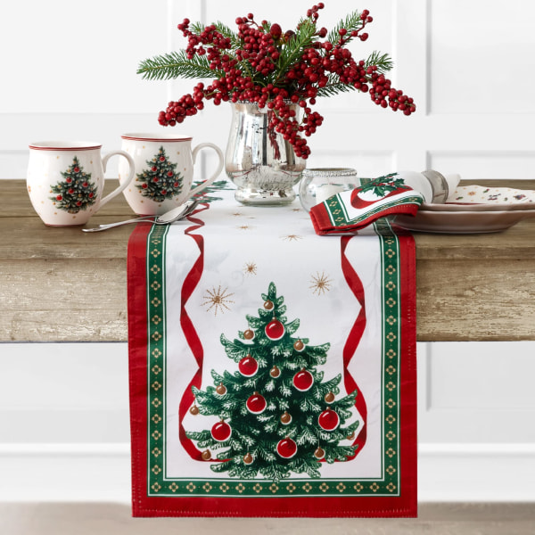 Julebordløber, festlig julebordsindretning, julemandsrestaurant Familie middagsbordsudstyr Dekoration 13 tommer x 70 tommer