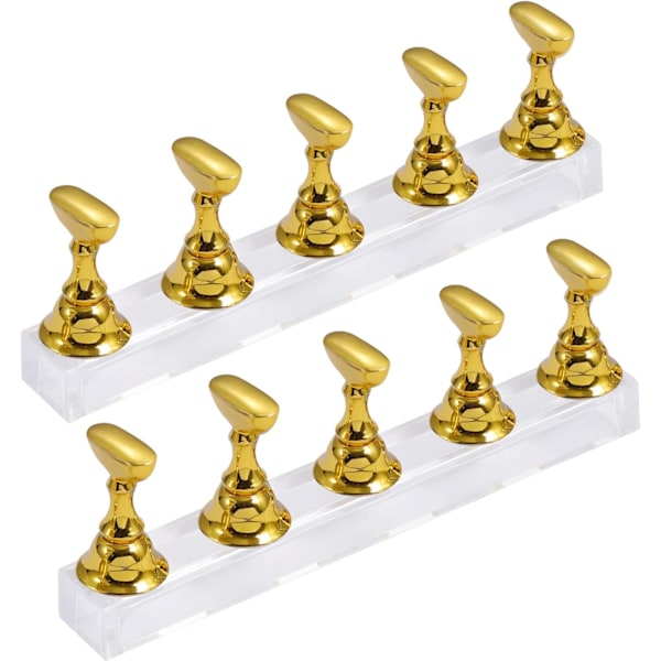 Set Nagelställ, Magnetisk Nagelövningshållare Akryl Nagelspets Displayställ DIY Nagelkonst Tillbehör för Målning av Naglar Falska Nagelspetsar