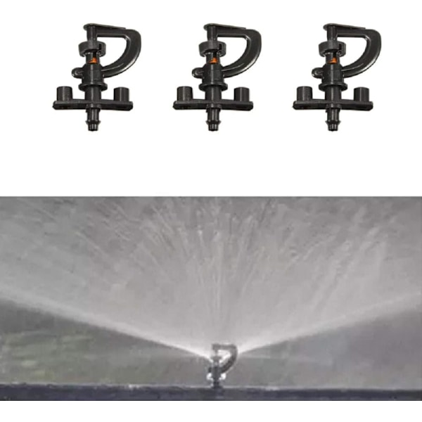 Hagevanning Dyser med Tåkespredning 360 Graders Roterende Sprinklerdyse G Opphengsdyse Mikro Sprinklerkobling (12 stk)