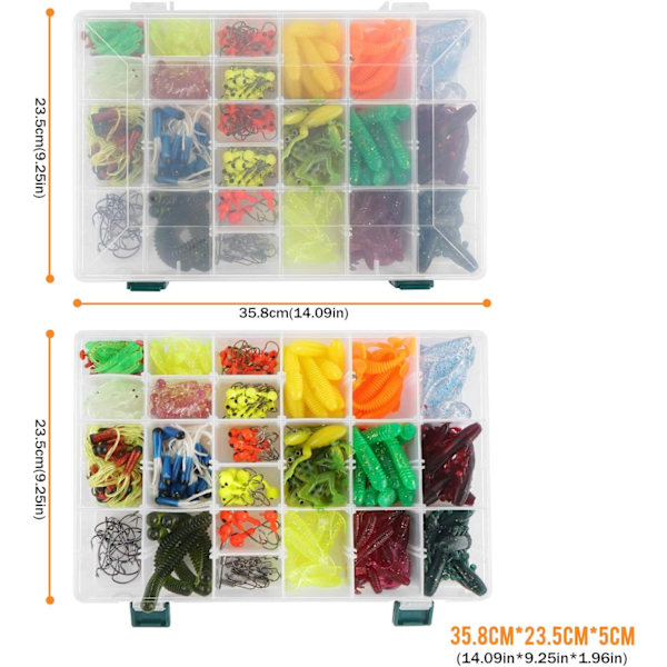 Fiskedrag Kit, Fiskedrag Beten Utrustning Blandat Inklusive Krokar, Vobbler, Spinnare, Plastmaskar, Topwater Drag, Fiskeväska