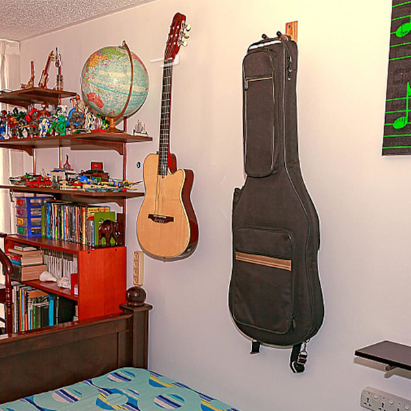 2 sett Akryl Gitar Veggfeste, Klar Gitar Veggfeste med 4 stk Jernskruer og Plastplugger 9.4x10x4.85cm Gitar Veggkrok Feste for Gitar
