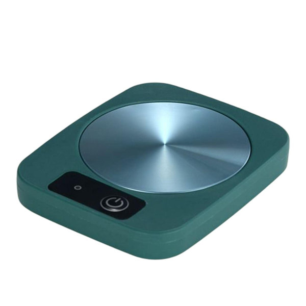 Kaffekoppvärmare, USB-laddningsunderlägg Bärbar, Hållbar Multifunktionell Keramikkopp, Metallkoppvärmare, Grön