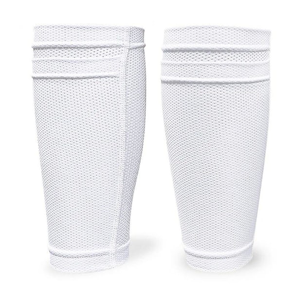 1 Pari Urheilujalkapallo Shin Guard -sukat Pad Sleeve Sock Leg Support Jalkapallo Kompressiohiha, Kaksinkertainen hengittävä jalkapallo shin guard -sukat