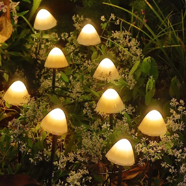 Puutarhavalot ulkokäyttöön, aurinkokennovalot sienen muotoisina, LED-vedenpitävät puutarhavalot, maisemavalaisinkoristeet patiolle, pihalle, nurmikolle, takapihalle, häihin ja juhliin
