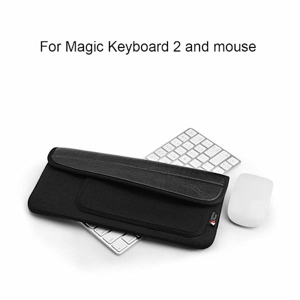 Vedenpitävä ja pölytiivis kantolaukku, järjestelijä, pidike hiiritaskulla ja näppäimistösuojuksella Apple Wireless Bluetooth Keyboard 2:lle ja hiirelle