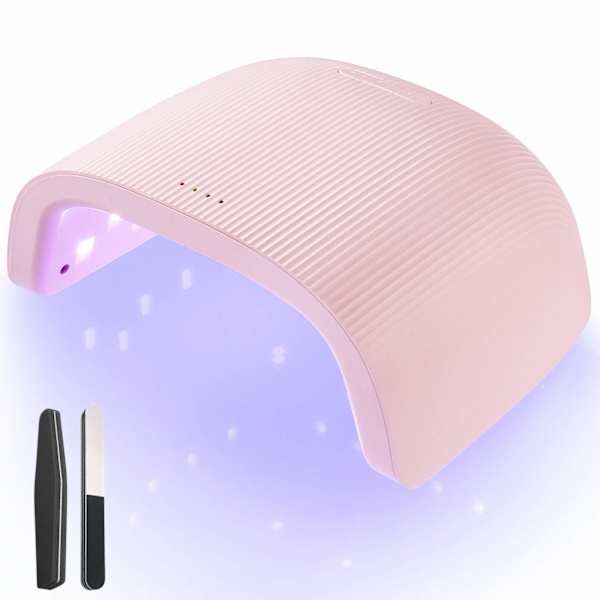 LED UV Neglelakk Lampe, 48W Profesjonell Manikyr og Pedikyr med Auto Sensor, 3 Timere 30s/60s/90s, Tørker for All Neglelakk, Rosa…