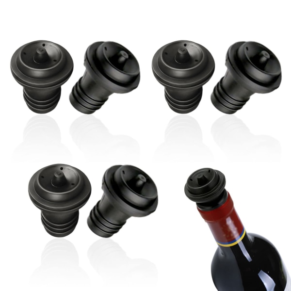 Pieces Vakuumpumpproppar - Återanvändbar flaskpropp - Vintillbehör för vinälskare