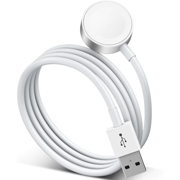 Apple Watch-lader, magnetisk ladestasjon, bærbar hurtiglader med 1M USB-kabel, for Watch Series 10/9/8/7/6/5/4/3/2/1/Ultra/SE Ultra