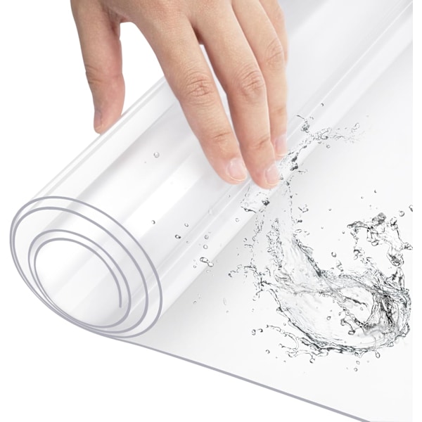 mm Vattentät Transparent Duk, Rektangulär PVC Bordsduk, Transparent Skyddsduk, 90x140 cm