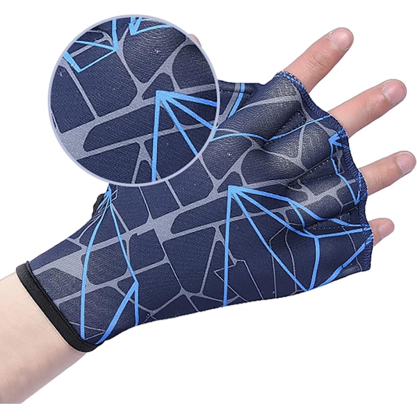 Aqua Handsker til Voksne Åben Finger Net Svømmehandsker, Dykkerhånd Svømmeudstyr Handsker Mænd Damer Fitness Surfing Sports Håndfinner Dykkerhånd Net Udstyr