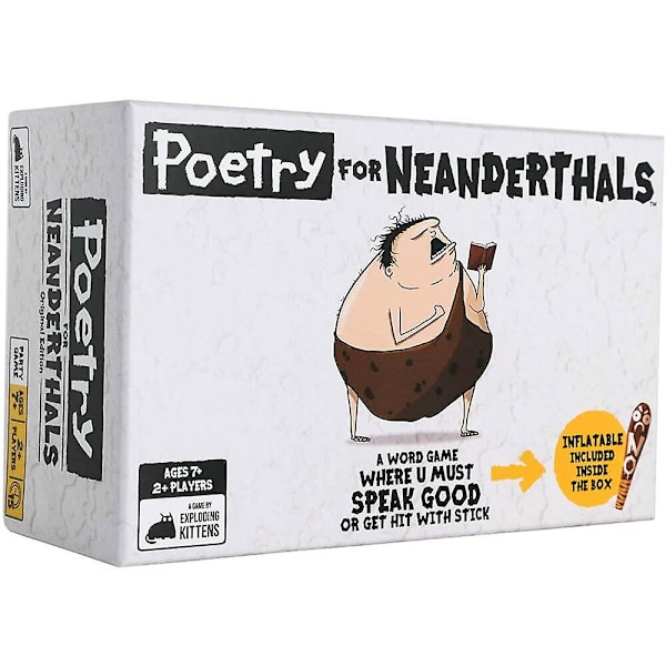 Poetry for Neanderthals fra Exploding Kittens - Kortspill for voksne, tenåringer og barn - Morsomme familiespill