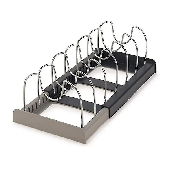 Justerbar Kökslockshållare i Rostfritt Stål - Utdragbar Pan Organizer Lådindelare